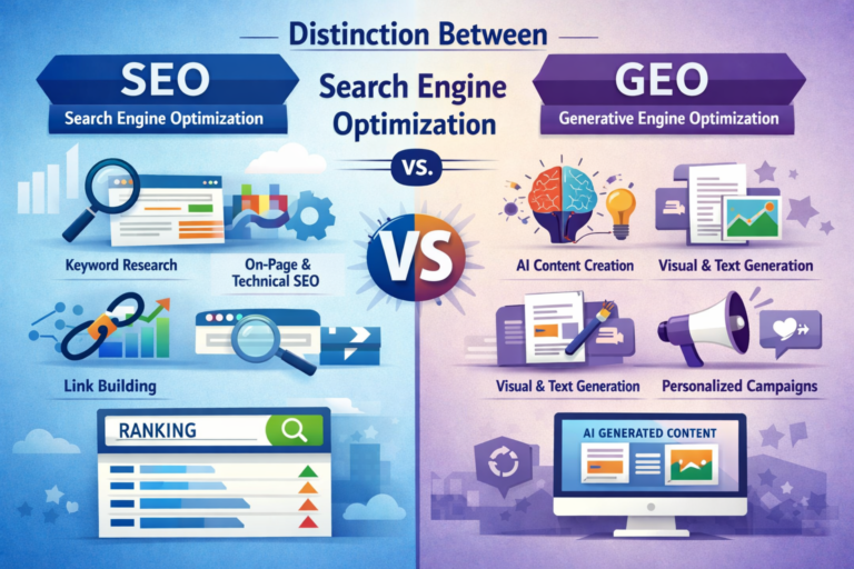 Distinction between Search engine optimization and Generative engine optimization (GEO)